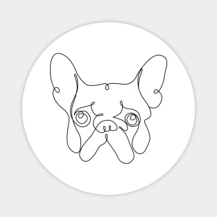 One Line French bulldog Magnet